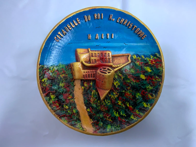 Haitian Ceramic Plate from Port au Prince(Large)