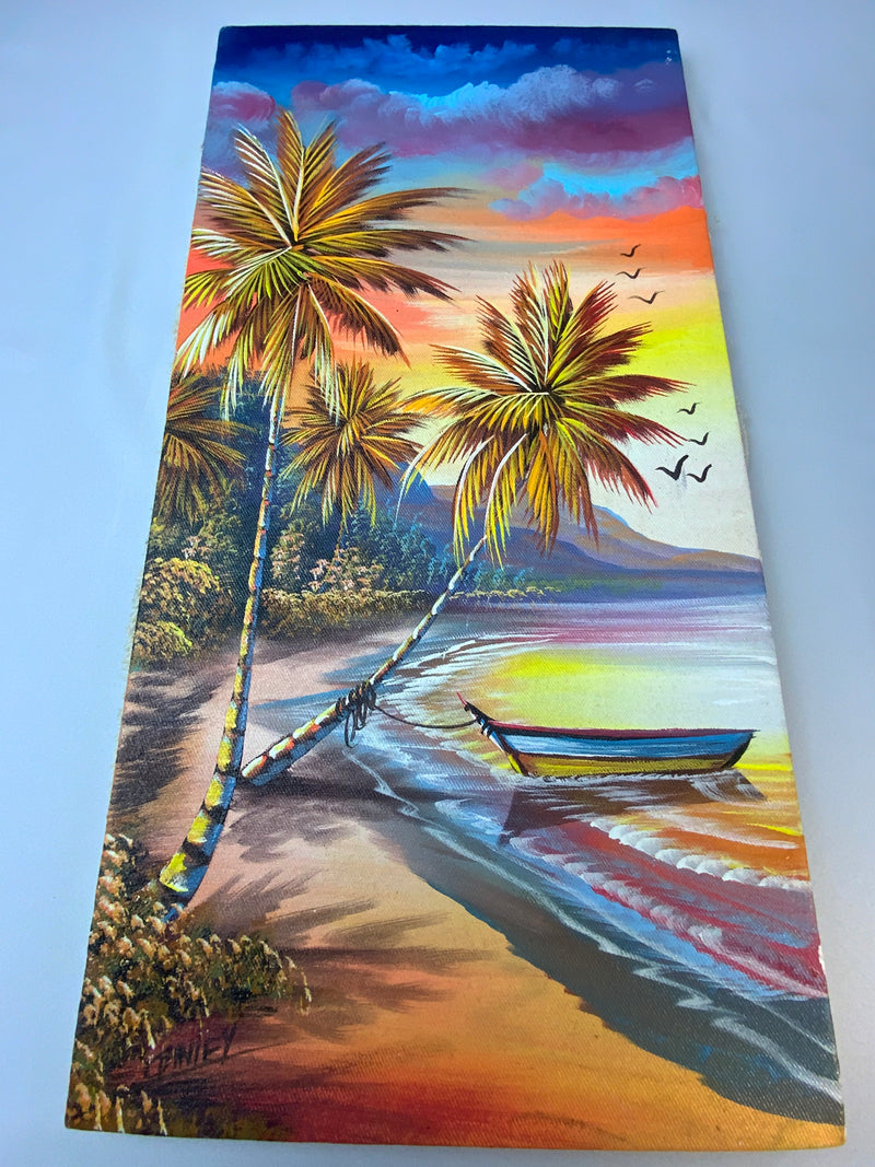 Dominican Rep. Canvas Painting from Santo Domingo 12” by 24”