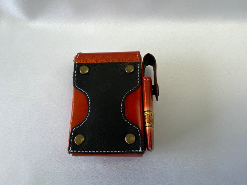 Puerto Rican leather cigarette & lighter holder from San Juan