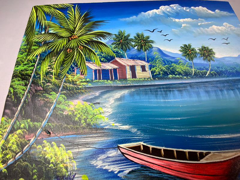 Dominican Rep. Canvas Painting from Santo Domingo 16” by 20”