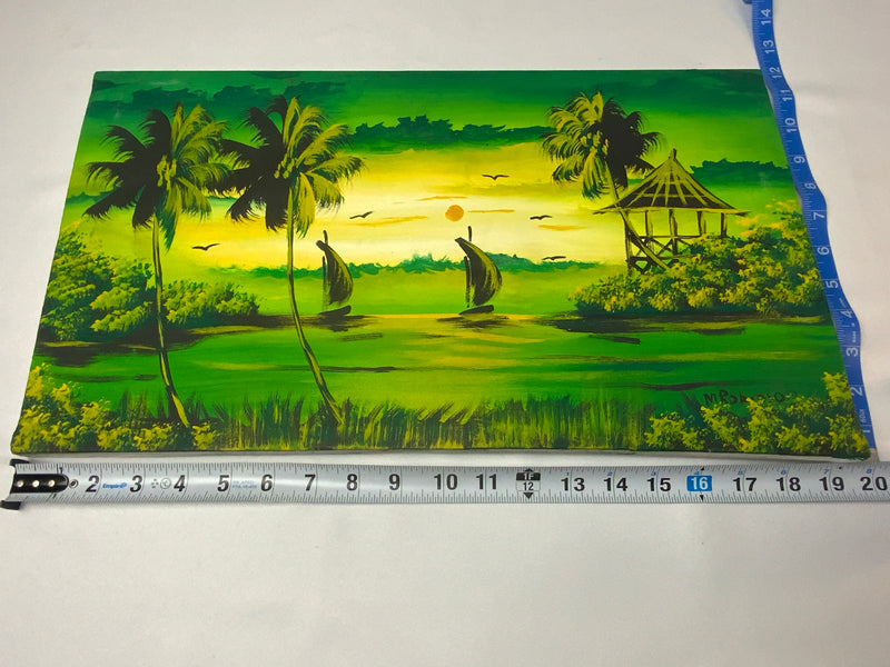 Jamaican Canvas Painting from Montego Bay (medium) 20”by11 1/2”