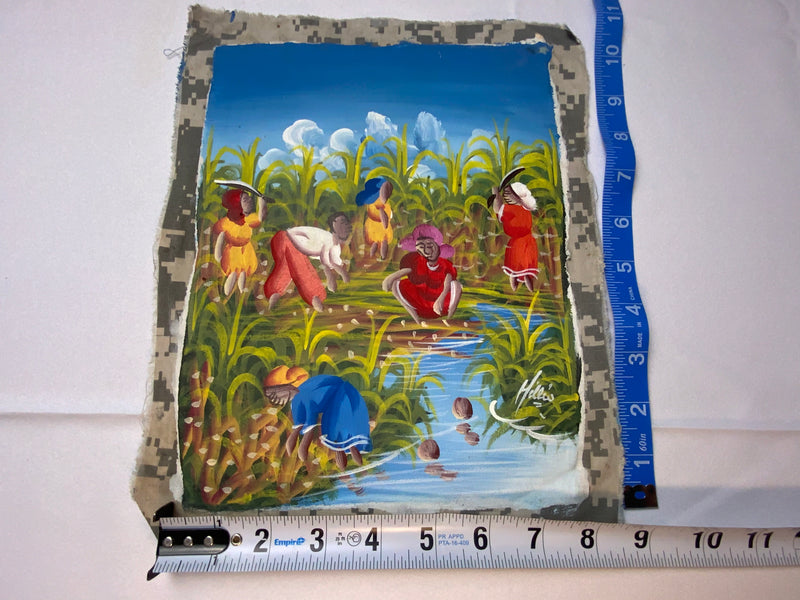 Haitian Canvas Painting from Port au Prince (small) 8”by10”