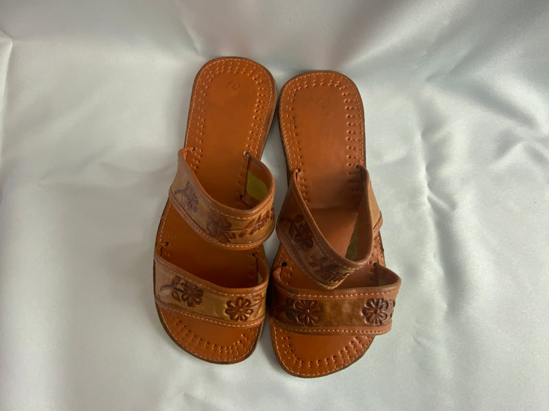 Haitian leather sandals from Port au Prince (Womens)