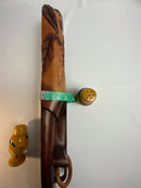 St. Lucia 🇱🇨 Wood Carving. Nose ring Mask 19” (Large)!