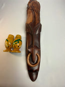 St. Lucia 🇱🇨 Wood Carving. Nose ring Mask 19” (Large)!