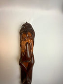 St. Lucia 🇱🇨 Wood Carving, Nose ring Mask 19” (Large)