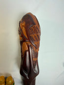 St. Lucia 🇱🇨Wood carved, Nose Ring Mask 19” (Large)!