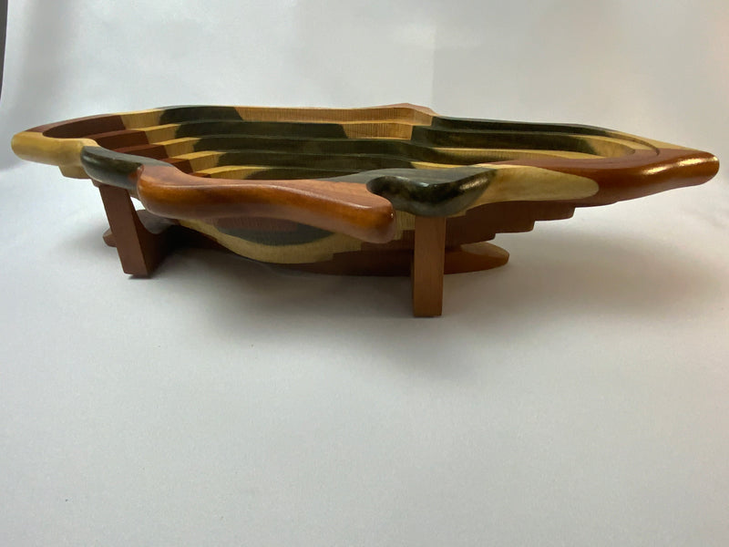 Jamaican Wood Carved Bowl from Montego Bay