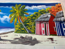 Dominican Rep. Canvas Painting from Santo Domingo 12” by 30”