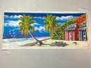 Dominican Rep. Canvas Painting from Santo Domingo 12” by 30”