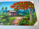 Dominican Rep. Canvas Painting from Santo Domingo 12” by 24”