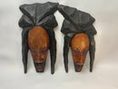 Jamaican Wood Carved Mask set from Montego Bay