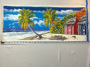 Dominican Rep. Canvas Painting from Santo Domingo 12” by 30”