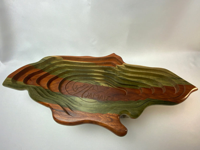 Jamaican Wood Carved Bowl from Montego Bay