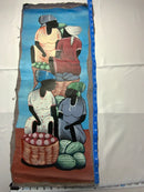 Haitian Canvas Painting from Port au Prince (Medium) 12”by30”