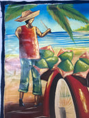 Dominican Rep. Canvas Painting from Santo Domingo (Large) 40” by 30”