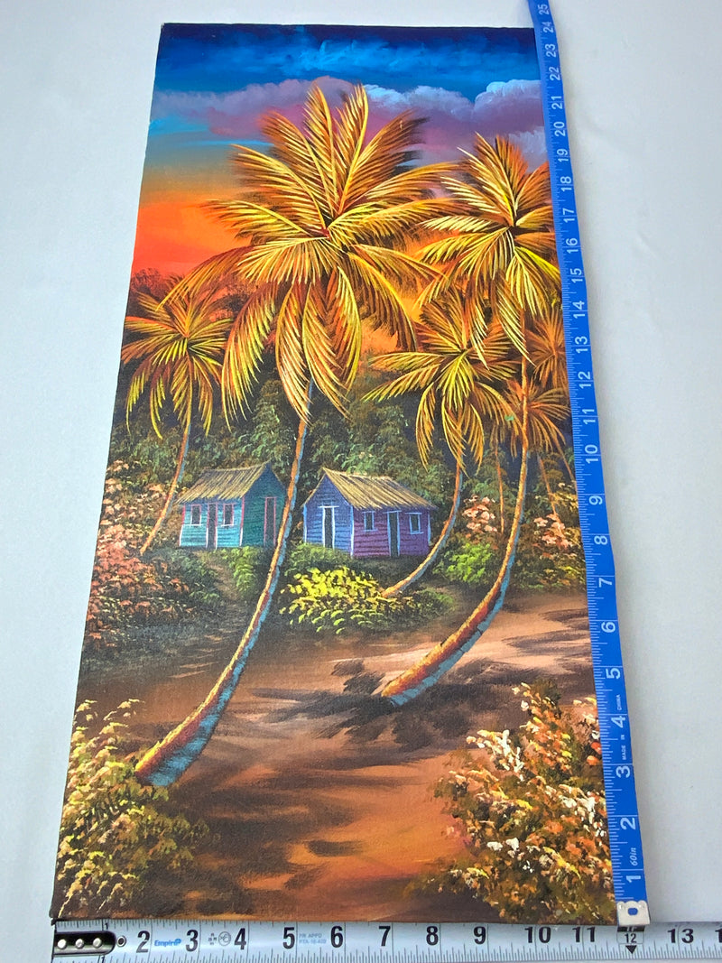 Dominican Rep. Canvas Painting from Santo Domingo 12” by 24”