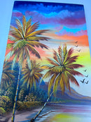 Dominican Rep. Canvas Painting from Santo Domingo 12” by 24”