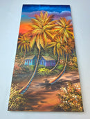 Dominican Rep. Canvas Painting from Santo Domingo 12” by 24”